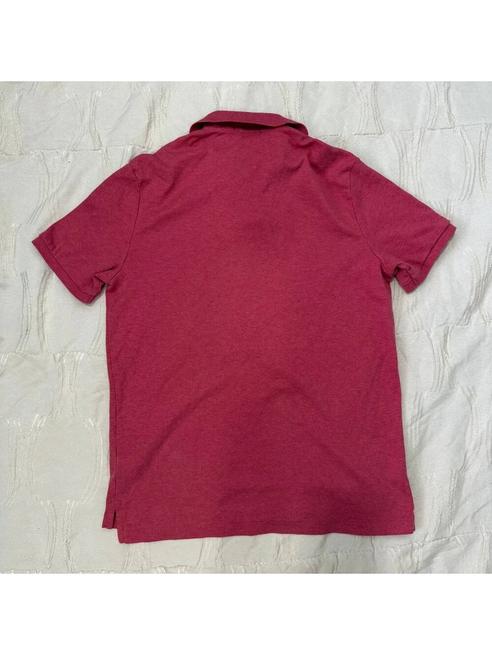 Polo Ralph Lauren Men's Pink  Polo Shirt Short Sleeve 100% Cotton Size 5 Large